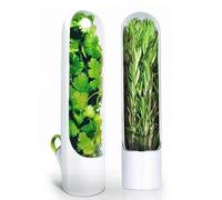 2 Pièces Conservation d'Herbes Aromatiques,Économiseur D'Herbes pour Réfrigérateur,Récipient De Stockage D'Herbes,Conservateur D'Herbes Fraîches pour Coriandre,Menthe,Persil,Asperges