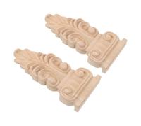 2 Pièces Console en Bois Sculpté Décorative, Support Mural | Brut à Peindre ou Vieillir, Textures Fines, Transition Douce, Stabilité Renforcée, pour Encadrements et Cheminées