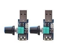 2 pièces contrôleur de Vitesse de Ventilateur USB réglable DC 4 12 V 5 W régulateur de Vitesse de Ventilateur avec Interrupteur à Bouton pour Bureau Maison régulateur de