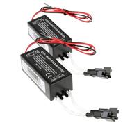 2 Pièces Convertisseur 12v de Remplacement, Onduleur Ccfl | Sortie Stable pour Anneaux Angel Eyes, Câblage Simple, Noir, Usage Moto et Auto