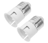 2 Pièces Convertisseur de Douille E27 vers B22, Blanc Pbt | Connexion Sûre et Rapide, pour Lustres et Suspensions, Électriciens, Particuliers, Boutiques