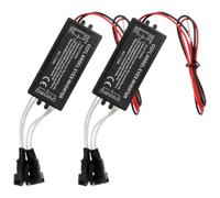 2 Pièces Convertisseur de Puissance 12 V pour Véhicule Ccfl, Noir | Inverseur Compact à Faible Consommation, pour Phares Modifiés, Moto et Éclairage Angel Eyes