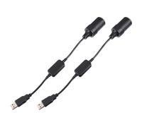 2 Pièces Convertisseur USB 12v, Prise Allume-cigare Noire | Cuivre et Pvc, Conversion Fiable pour Navigation, Sièges Chauffants, Déplacements Quotidiens et Usage Flotte