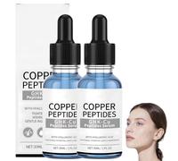 2 Pièces Copper Peptide Sérum Peptide De Cuivre Sérum Hydrate Nourrit Atténue Efficacement Rides Améliore L'Élasticité De La Peau Laissant Peau Lisse Et Souple Convient À Tous Les Typespeau 30ml