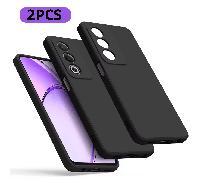 2 pièces Coque de protection arrière en TPU souple, pare-chocs en silicone antichoc, anti-empreintes digitales, protection intégrale compatible avec OPPO (Noir) Étanche, résistant aux chutes et aux ra
