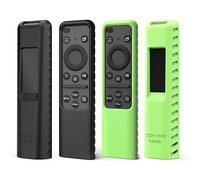 [2 pièces] Coque de télécommande pour Samsung 2023 SolarCell TM2360E BN59-01432A, coque en silicone pour Samsung Neo QLED OLED Smart TV TM2361E BN59-01439A BN59-01432J Remote Cover Silicone (Noir Vert