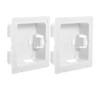 2 Pièces Coque Inférieure de Plaque Arrière de Montage | Plastique Blanc, Rainures Intégrées et Passages de Câbles, Pose Murale, pour Bureaux et Maisons