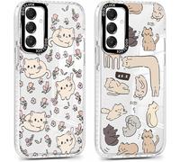 2 Pièces Coque Pour Samsung Galaxy A16 5g 6,7"", Transparente Mignon Étui Avec Animé Motif Chat, Ultra Mince Tpu Souple Silicone Clair Housse Antichoc Protection Case Cover Pour Sam[Wke01038]