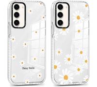2 Pièces Coque Pour Samsung Galaxy S23 5G 6,1"", Transparente Étui Avec Aesthetic Motif Fleur, Mince Tpu Bumper Silicone Housse Antichoc Protection Filles Femmes Case Cover Pour Sam[HOU996323]