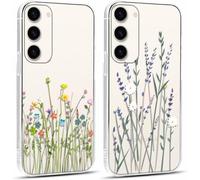 2 Pièces Coque Pour Samsung Galaxy S23 5g 6,1"", Ultra Fine Souple Transparente Silicone Tpu Avec Motif Fleur Design Étui, Antichoc Anti-Rayures Bumper Protection Housse Pour Samsun[Hou997094]