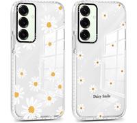 2 Pièces Coque Pour Samsung Galaxy S25+ 5g 6,7"",Transparente Étui Avec Aesthetic Motif Fleur, Mince Tpu Bumper Silicone Housse Antichoc Protection Filles Femmes Case Cover Pour Sam[Hou996324]