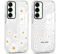 2 Pièces Coque Pour Samsung Galaxy S25+ 5G 6,7"",Transparente Étui Avec Aesthetic Motif Fleur, Mince Tpu Bumper Silicone Housse Antichoc Protection Filles Femmes Case Cover Pour Sam[WKE03956]