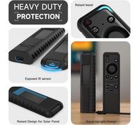 2 pièces Coque télécommande pour Samsung 2023 SolarCell TM2360E BN59-01432J BN59-01432A Coque télécommande pour Samsung Neo QLED OLED TV TM2361E Remote Cover avec cordon (Noir)