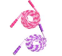 2 Pièces Corde à Bond en Pvc Réglable, Légère | Usage Maison ou Entraînement Collectif, Design Ergonomique, Couleurs Rose et Pourpre, Facile à Transporter