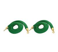 2 Pièces Corde de Velours, Corde de Barrière de Contrôle des Foules avec Mousquetons Dorés pour Les Poteaux, Diviseur de File d'attente du Théâtre de L'hôtel, Couleur et (Size:2ft/60cm,Color:Vert)