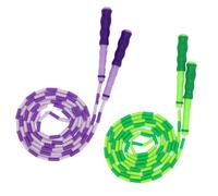 2 Pièces Corde en Pvc Réglable Poignée Antidérapante | Usage Maison et École, Couleurs Vert et Pourpre, Conception Ergonomique, Entraînement Sportif