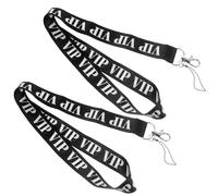 2 Pièces Cordon Porte-nom Noir en Polyester avec Clip pour Badge | Accès Rapide, Limite la Perte de Carte, Usage Hôtel et Extérieur, Finition Lisse