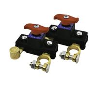 2 pièces Coupe Batterie Voiture, Coupe Circuit Batterie 12V 24V, Interrupteur De Coupure De Batteries Voiture, Interrupteur Isolateur Batteries Voitures Avec Bornes Renforcées(Plaqué cuivre)