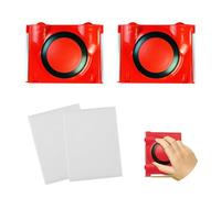 2 Pièces Coupe-Bordure de Peinture Kit, Rouge, Multifonctionnel, Outil de Coupe pour Bordure de Peinture, Design de Poignée Ronde - Inclus 2 Tampons de Rechange