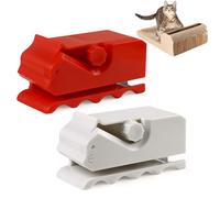 2 Pièces Coupe-Carton Imprimé 3D, Coupe-Carton pour Griffoir pour Chat, Outil de Coupe en Cartons en Forme en Forme de Chaton, Petit et Portable pour Griffoir à Ch-at Bricolage Papier DIY(Rouge+Blanc)