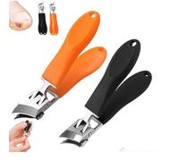 2 Pièces Coupe Ongles Incurvé, Coupe-ongles Biseauté À Grande Ouverture Ergonomique, Coupe-ongles Incliné Anti-éclaboussures À Large Ouverture De Mâchoire Pour Ongles Incarnés Et Résistants