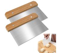 2 Pièces Coupe Pate Boulangerie, 15cm Grattoir a Pate, Inoxydable Grattoir à Patisserie, Coupe Pâte, Hachoir à Grattoir, Pour Racler, Hacher, Mesurer Ou Mélanger La Crème Et La Farine