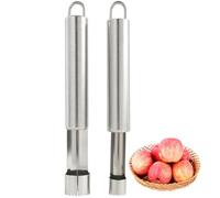 2 Pièces Coupe Pomme & Vide Pomme Trognon en Acier Inoxydable - 2 Diamètres de Trou (1.4cm & 2cm), Outil de Cuisine pour Pommes/Birnes, Vide-Pommes en Acier pour Ennoyage