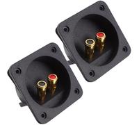 2 Pièces Coupelle de Haut-parleur Ronde 3,1 Pouces, Bornes Doubles | ABS et Alliage de Zinc, Montage Encastré, Connexion Rapide, pour Caissons de Subwoofer et Enceintes