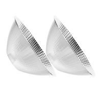 2 Pièces Coupelle Réflectrice à LED en Aluminium Argenté