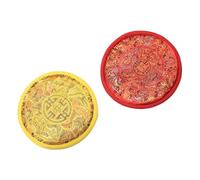 2 Pièces Coussin Bol Bouddhiste en Tissu, Tapis Décoratif | Léger et Portable, Protection Simple, Finition Soignée, Présent, pour Bol de Son et Usage Décoratif