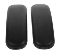 2 Pièces Coussin D'accoudoir pour Chaise de Bureau, Repose-bras PU Noir | Remplacement Rapide, Soutien pour Bras, Couvre Accoudoirs Abîmés, Usage Bureau et Assise Longue