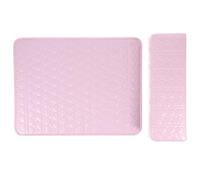 2 Pièces Coussin de Manucure en Cuir PU Rose, Repose-mains Ferme | Table de Maquillage, Support Étanche en Mousse, Protège le Plan de Travail, Confort pour Dames et Filles