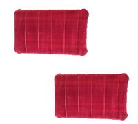 2 Pièces Coussin de Plage Gonflable,Coussin de Voyage,Plage Oreiller,Voyage Léger Portable Flocage Coussin d'air Oreiller,Convient aux Voyages en Plein air et à la randonnée (Rouge Profond)