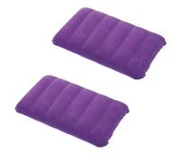 2 Pièces Coussin de Plage Gonflable,Coussin de Voyage,Plage Oreiller,Voyage Léger Portable Flocage Coussin d'air Oreiller,Convient aux Voyages en Plein air et à la randonnée (Violet)