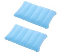 2 Pièces Coussin de Plage Gonflable,Coussin de Voyage,Plage Oreiller,Voyage Léger Portable Flocage Coussin d'air Oreiller,Convient aux Voyages en Plein air et à la randonnée (Bleu)