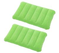 2 Pièces Coussin de Plage Gonflable,Coussin de Voyage,Plage Oreiller,Voyage Léger Portable Flocage Coussin d'air Oreiller,Convient aux Voyages en Plein air et à la randonnée (Vert)