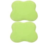 2 Pièces Coussin Genoux Antidérapant Tpe Vert Clair pour Pilates | Protection Articulaire, Surface Texturée, Soulage la Douleur, Facile à Transporter, pour Poses et Pique-niques