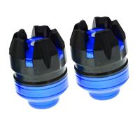 2 Pièces Coussin pour Moto, Crash Sliders Alliage D'aluminium | Cuvettes de Fourche, des Chocs et Protection de Roue, Accessoires Moto, Finition Bleue Couleur Aléatoire