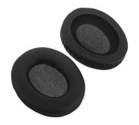 2 Pièces Coussinets D’oreillette Ovales Noirs 110x90 MM en PU | Remplacement Facile, Confort Accru, Réduit la Fatigue, Aspect Élégant, Lot pour Écouteurs et Téléphones