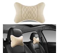 2 Pièces Coussins D'appui-tête de Voiture pour Fiat 500 / 500E / 500L / 500X / 500 Abarth/Croma/Doblo/Fiorino, Coussin de Soutien du Cou de Voiture Cuir Coussin de Cou de Voiture