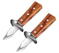 2 Pièces Couteau À Huîtres Professionnel Lancette À Huîtres Couteau À Huîtres Avec Manche En Bois Lame En Acier Inoxydable Pour Crustacés Et Fruits De Mer
