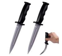 2 Pièces Couteau en Caoutchouc, 25 cm Couteau D'entraînement en Caoutchouc, Portable Poignard en Caoutchoucs, Résistant & Durable, Faux Couteaus pour Formation Professionnelle, Performances Scolaires