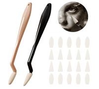2 Pièces Couteau Peinture, 20 Pcs Tête d'éponge Remplaçable Crayons à Gomme pour Artistes Gommes à Effacer Un Essuyeur de Croquis Convient Aux Débutants en Peinture à l'huile, Croquis