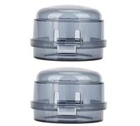 2 Pièces Couvercle de Bouton de Cuisinière à Gaz Protecteur Couvercle de Protection Couvercle de Protection Capot de Protection pour Enfants Brûleur, Boutons (éclat noir)