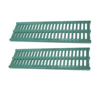 2 Pièces Couvercle de Drain de Plancher en Plastique Polymère Vert | Grille D’évacuation des Eaux, Blocage des Débris, Efficacité Accrue, Usage Résidentiel et Commercial