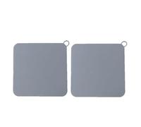2 Pièces Couvercle de Drain en Silicone Gris, Anti-odeurs | Évier, Retient Cheveux et Déchets Alimentaires, Limite les Bouchons, Format 12x12