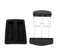 2 Pièces Couvercle de Four Grille en Silicone Noir Rack | Protection pour Machine, Acier Inoxydable et Plastique, Usage Maison au Petit Déjeuner, Design Moderne