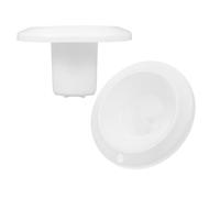 2 Pièces Couvercle de Porte-bouteille, Modèle à Col | Plastique PP Blanc, Forme Évasée, Protection Hygiénique, Remplacement Rapide pour Bureau et Salle