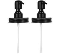 2 Pièces Couvercle de Pot avec Pompe, 7cm, Acier Inoxydable Noir