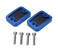 2 pièces Couvercle de réservoir de liquide de frein avant gauche et droit, remplacement en aluminium billet CNC pour NMAX155 NMAX125 2015-2020, bouchon de protection anodisé (Bleue)